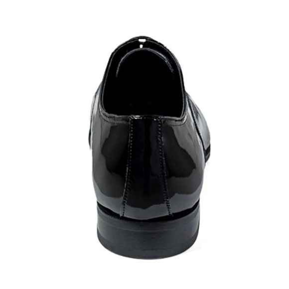 Florsheim Tux Plain Toe Oxford Men's Dress Shoes Black Patent Leather 12 D New - Picture 6 of 7